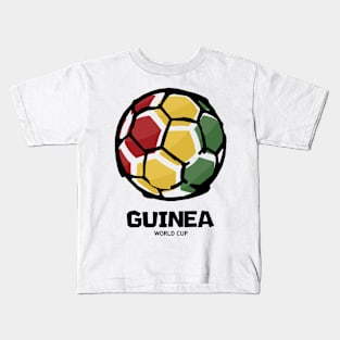 Guinea Football Country Flag Kids T-Shirt